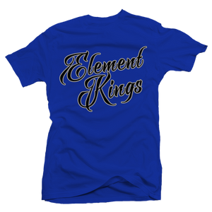 Element Kings Black Script/Grey Border Royal Blue T-Shirt