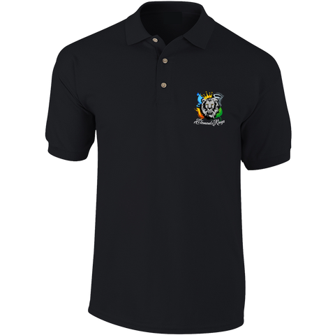 Element Kings Embroidered Black Polo T-Shirt