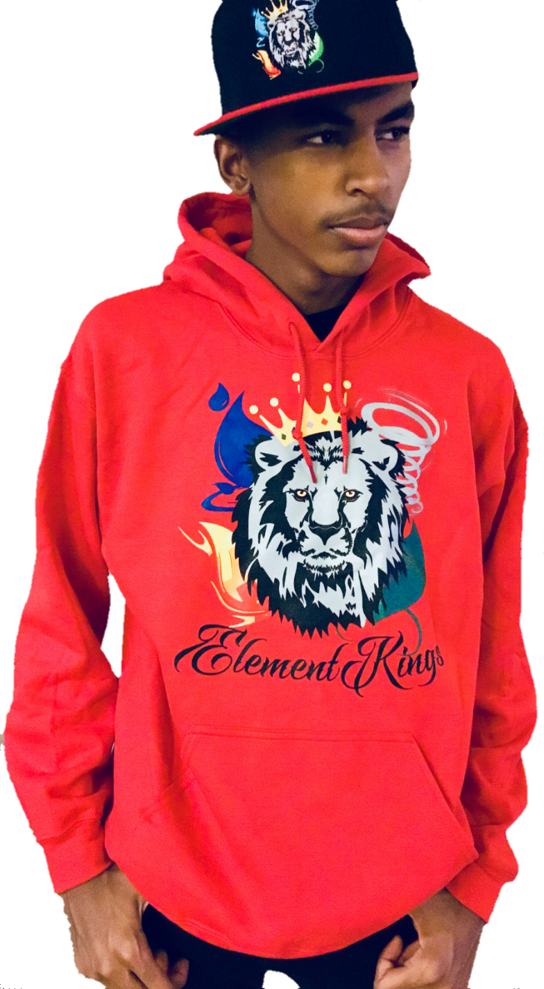 Red Pull Over Logo Hoodie