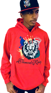 Red Pull Over Logo Hoodie